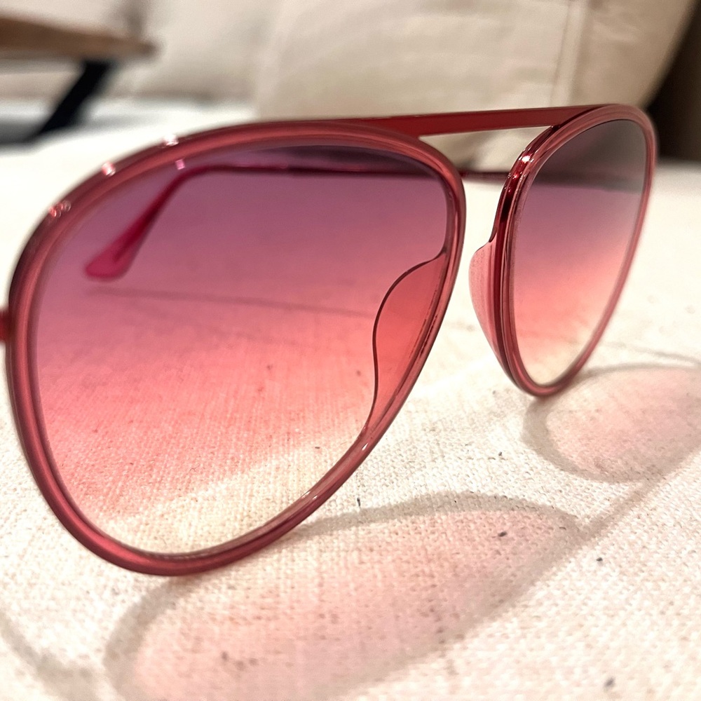 Retrosuperfuture Pink Gradient Aviator Sunglasses - image 3